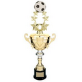 Cup Trophy, Figure Top, Gold - 20 1/2" Tall